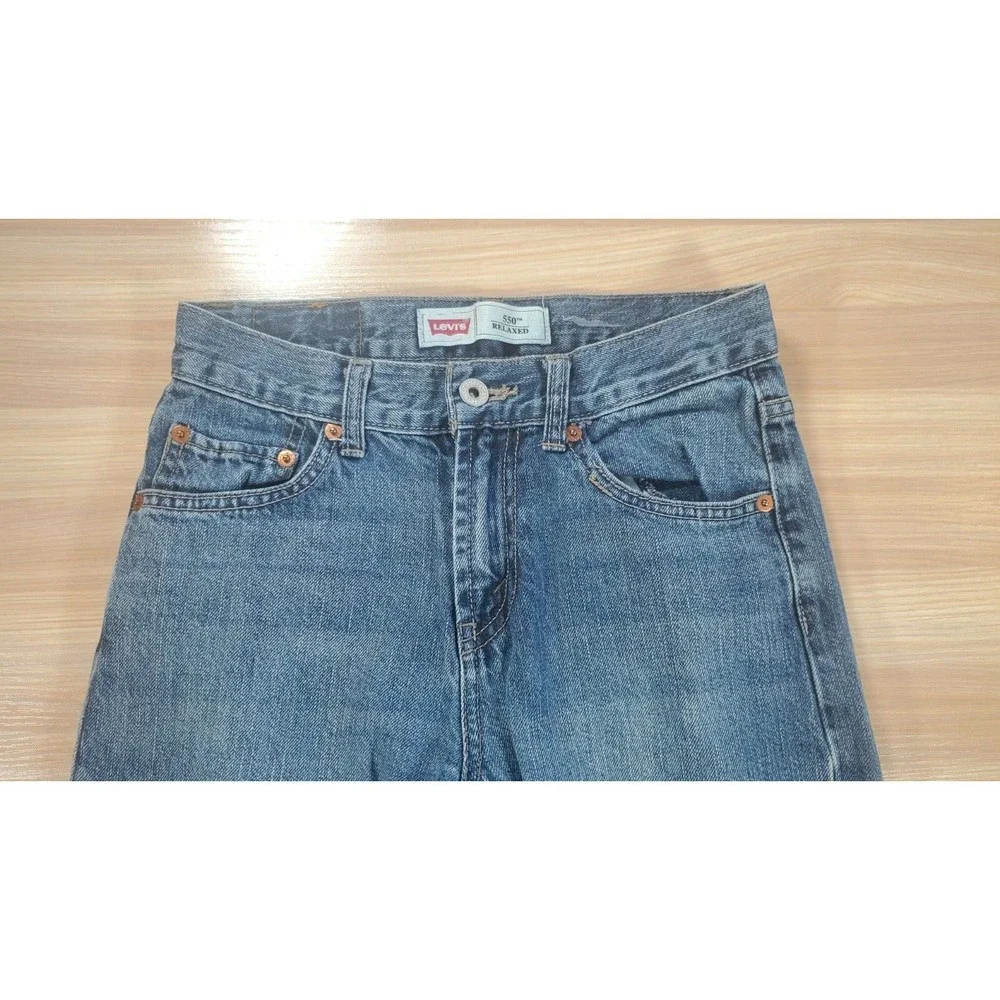 Levis 550 Jeans Youth Boys Size 14 Slim Relaxed Straight‎ Leg Medium Wash Blue